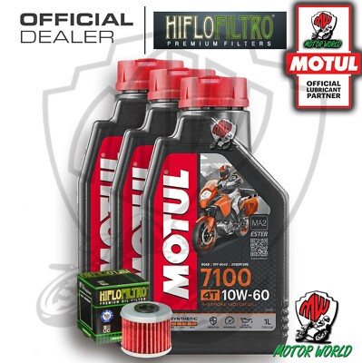 Kit Tagliando 3 Liter Öl Motul 7100 10W60 Filter Honda CRF 450 RWE-M Works