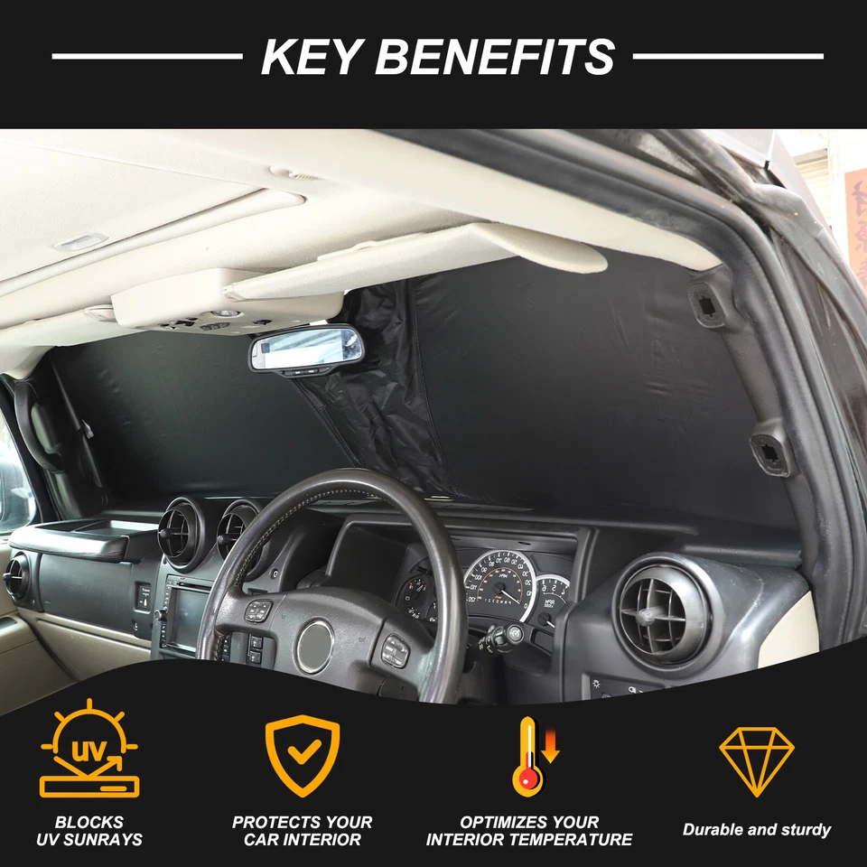 Автомобильный козырек на лобовое стекло солнцезащитный козырек сделанный на заказ солнцезащитный козырек с сумкой для Hummer H2 03-07 - Изображение 4 из 4