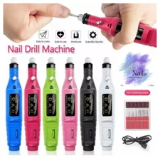 Nail File Art Electric DRILL File Acrylic Manicure Pedicure Portable Machine Kit