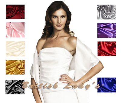 Satin Braut Brautjungfer Hochzeit/Abschlussball Schal/Stola/Halstuch/Bolero/Pashmina/Überwurf