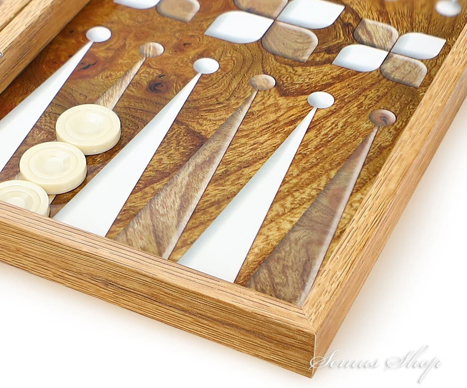 Luxus 3D Wood Backgammon Tavla XXL B  - Ware - Bild 2 von 4