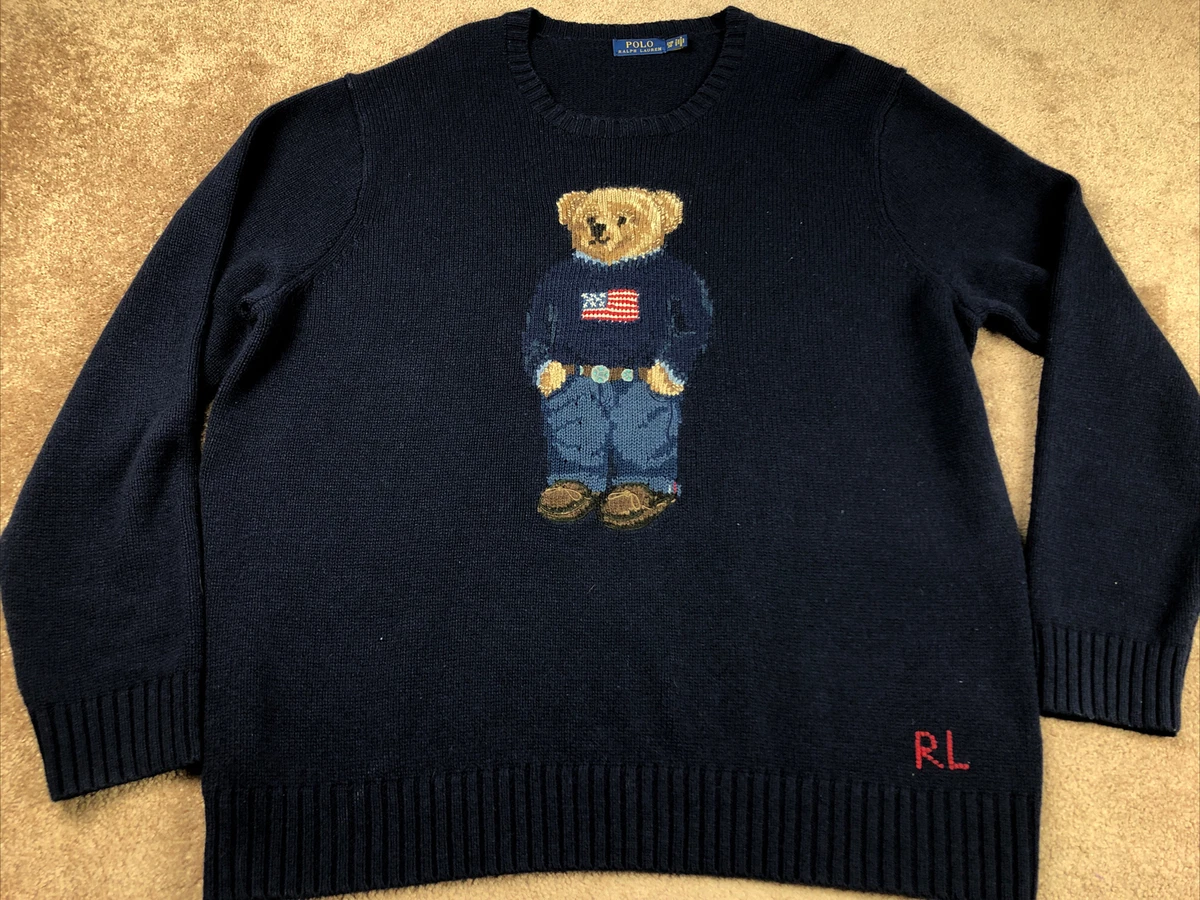 Polo Ralph Lauren American Bear Polo Bear Sweater Size 2XB