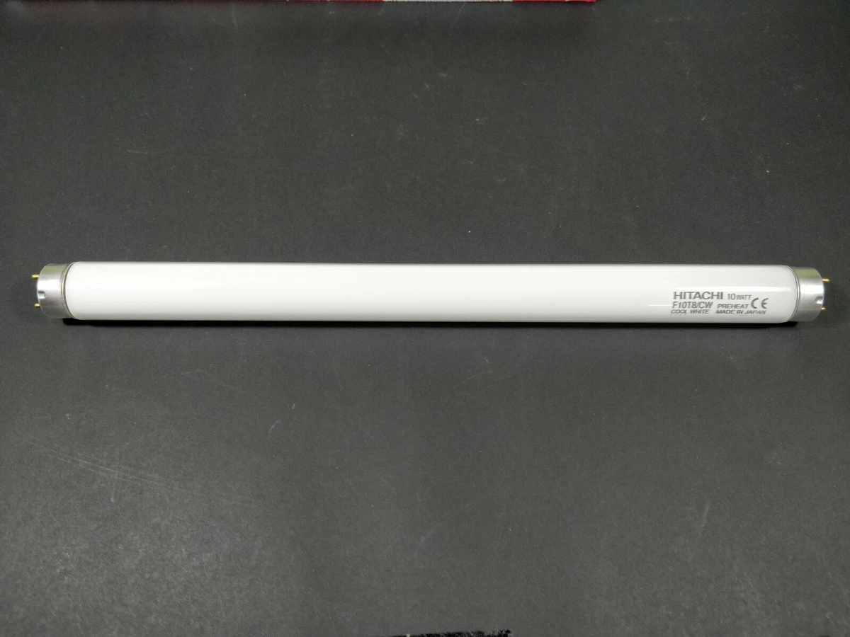 5 x 10W T8 Fluorescent Light Tubes Lamps 4000K Cool White Preheat Hitachi CE