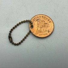 Westinghouse Life-Line Motors Keychain FOB Advertising Vintage Cool Slogan