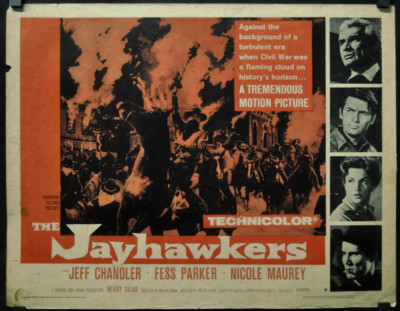 Jayhawkers 1959 Original 22X28 Stil B Film Poster Jeff Chandler Fess Parker