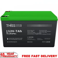 12 Volt Lithium Off Grid Energy Rechargable Storage Battery Deep cycle lot 7Ah