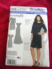 UNCUT SIMPLICITY #1249 AMAZING FIT  MULTI DRESSES  10-18   SEWING PATTERN