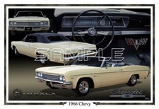 1966 Chevy Impala Convertible Poster Print