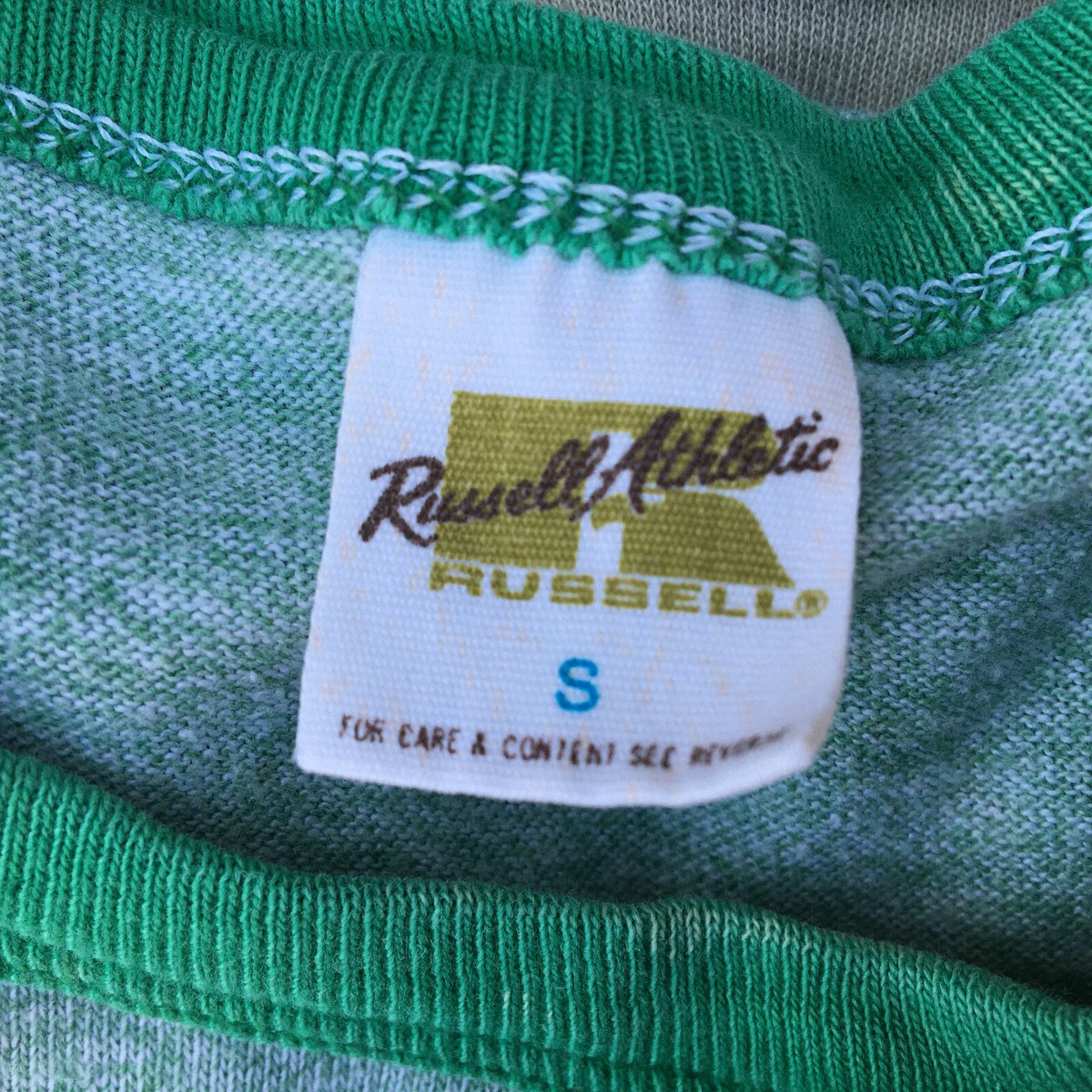 Vintage Kids Youth Rayon Tri Blend Heather Green Ringer 70s Vintage Kids Youth Rayon Tri Blend Heather Green Ringer 70s
