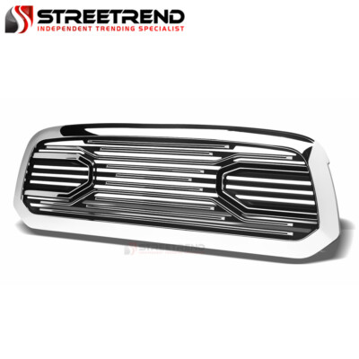 For 2013-2019 Dodge Ram 1500 Chrome Big Horn Front Bumper Grill Grille Shell Abs