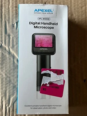 MARKENLOS APEXEL APL-MS008 Digitales Handmikroskop 12- bis 24-fache Vergroesserung Tragbar