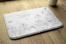 Bathroom Rug Anti-Slip Super Soft Absorbent - 90x60 cm - Bird lines