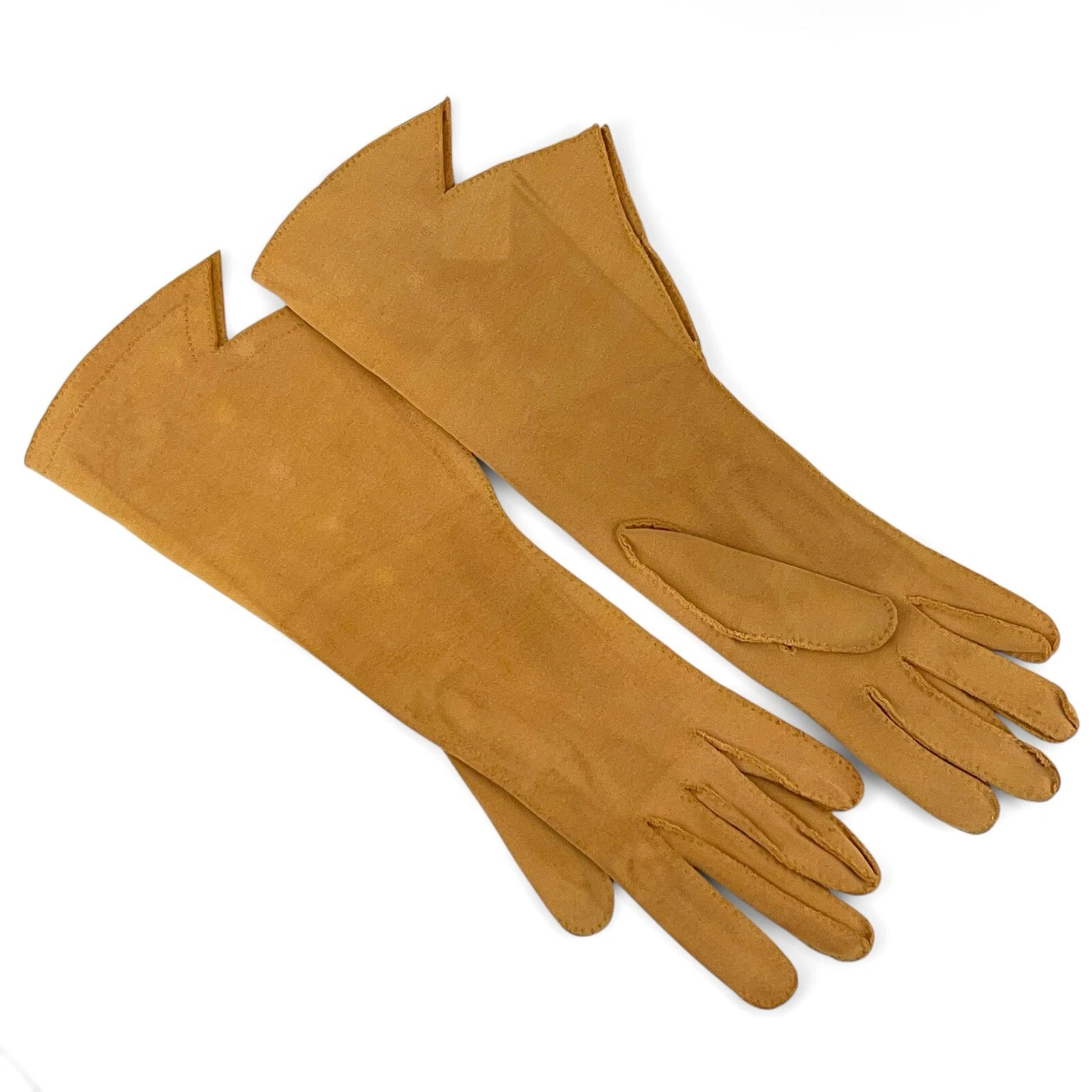 Gants d'opéra vintage Christian Dior Shalimar en daim marron taille 7