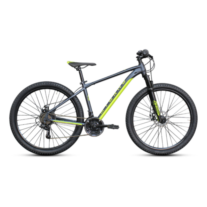 Bicicletta Mountain Bike Mtb Uomo 29" Tag. 53 Acciaio Grigio Freni Disco 7x3v