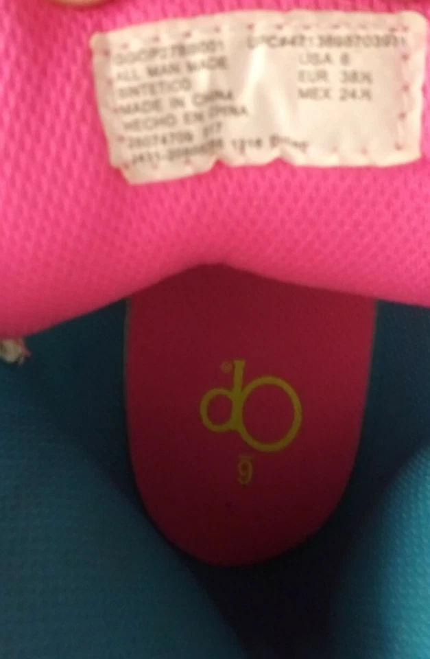 Цветные теннисные туфли для девочек Ops Ocean Pacific со средней посадкой размер 6 - Изображение 4 из 4