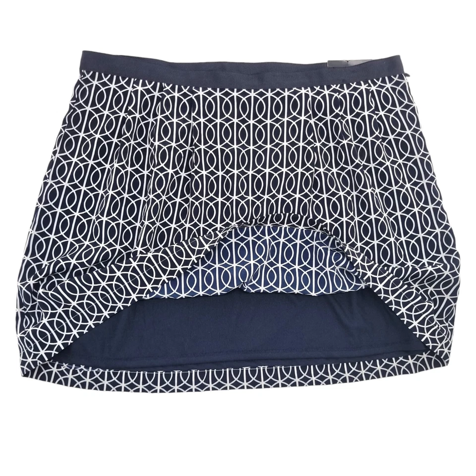 Falda corta de colección Banana Republic para mujer negra blanca patrón geométrico talla 12 nueva con etiquetas  Foto 3 de 4