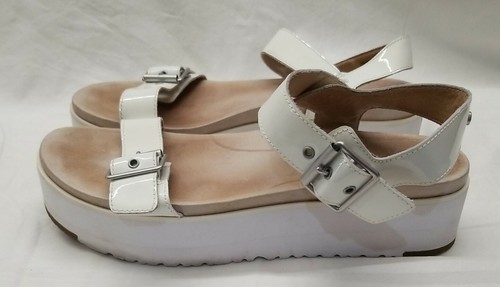 UGG Angie WHITE Patent Leather Platform 