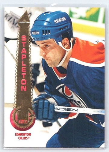 1994 Pinnacle Mike Stapleton #228 RC Rookie Edmonton Oilers | eBay