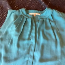 Collective concepts Teal Pleated Blouse