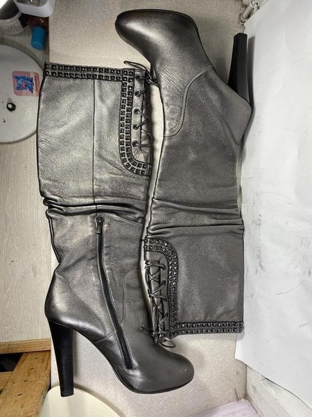 Women Le Silla Boots Silver Leather 40