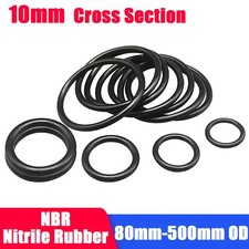 Juntas tóricas de sección transversal de 10 mm NBR caucho de nitrilo 80 mm-500 mm OD sellos resistentes al aceite