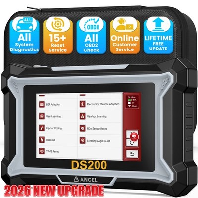 ANCEL DS200 OBD2 Scanner: Full-System Car Diagnostic & Reset Tool ABS, DPF , Oil