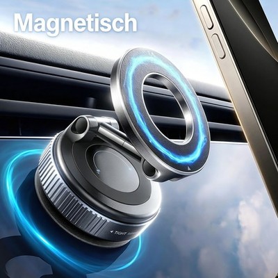 2026 Upgrade Vakuum Handyhalterung Auto Magnet für iPhone Samsung Xiaomi Huawei