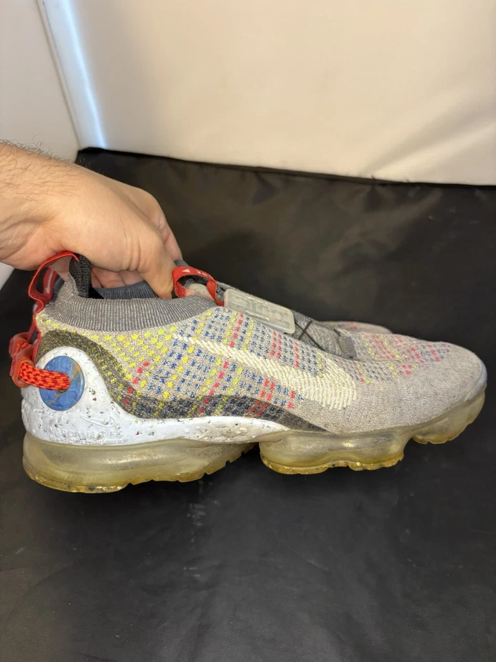 Nike Air Vapormax Flyknit FK MS cinza fumaça CZ9313-001 tamanho (feminino 12) (masculino 10) - Imagem 3 de 4