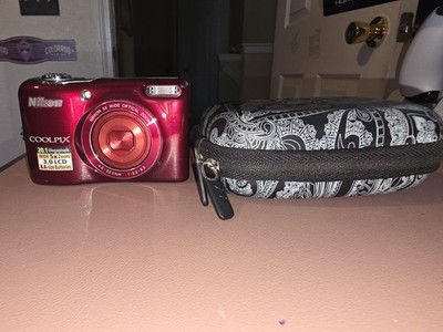 Nikon Coolpix L30 Digital Camera Red, 5X-C1A | eBay
