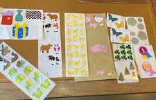 Mrs Grossman  s Stickers Lot Prismatic Butterflies Chicks Cows Sand Dollars Bugs