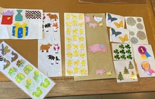 Mrs Grossman’s Stickers Lot Prismatic Butterflies Chicks Cows Sand Dollars Bugs 