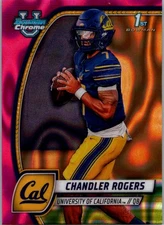 2024 Bowman University Chrome #41 Chandler Rogers Pink Lava Refractor