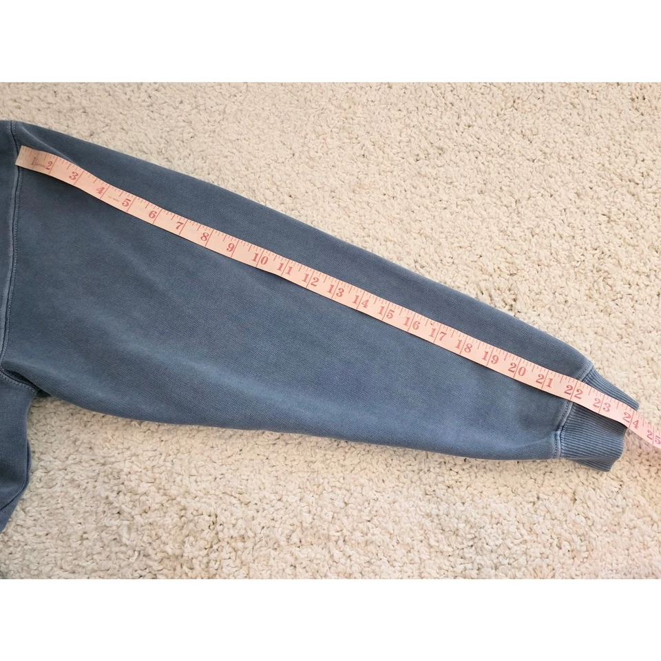 Suéter de vela Pusser's zíper completo azul cinza masculino tamanho P - Imagem 4 de 4