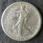 1916 50c Walking Liberty Silver Half Dollar in a Thin Plastic Capsule