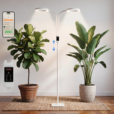 Smart Grow Lights for Indoor Plants 48W Full Spectrum LED Plant Light Auto Timer