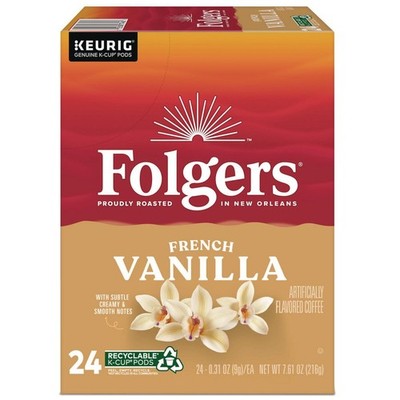 Folgers 6661 Coffee K-Cups - French Vanilla (24/BX) New