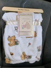 Disney Baby Blanket Winnie The Pooh Hearts Girls Infant Bear Collection NEW NIP