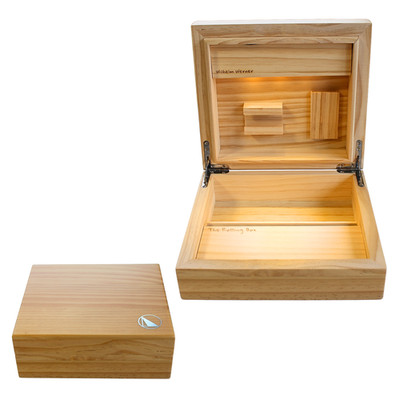 Premium Drehbox aus Kiefernholz mit LED Rolling Box, Geheimfach, für Raucher NEU