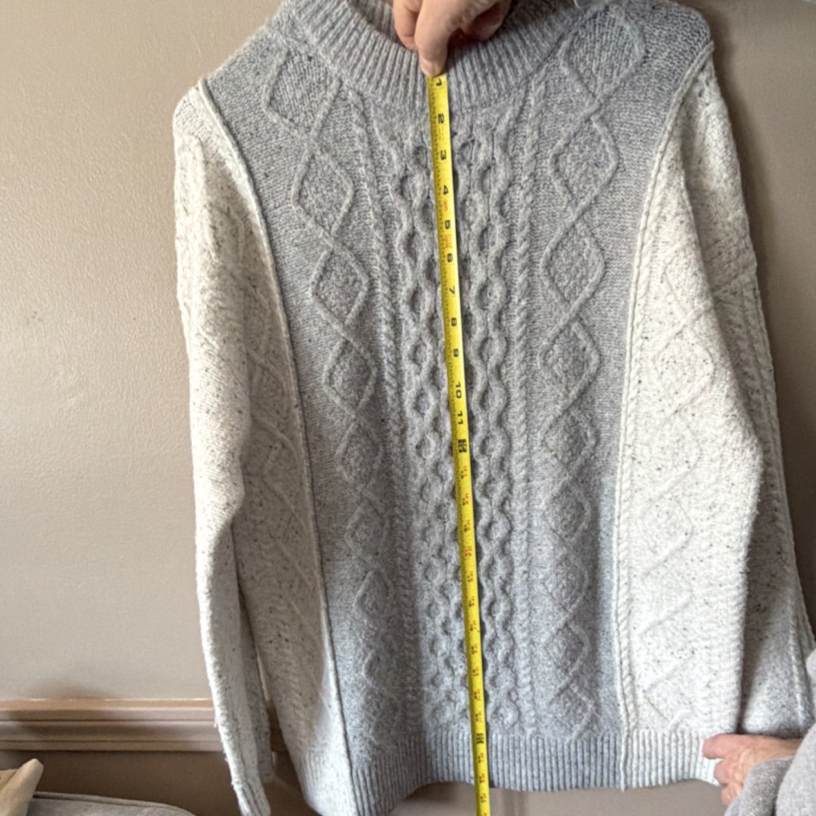 Universal Thread Cable Knit Pullover Sweater Gray… - image 6