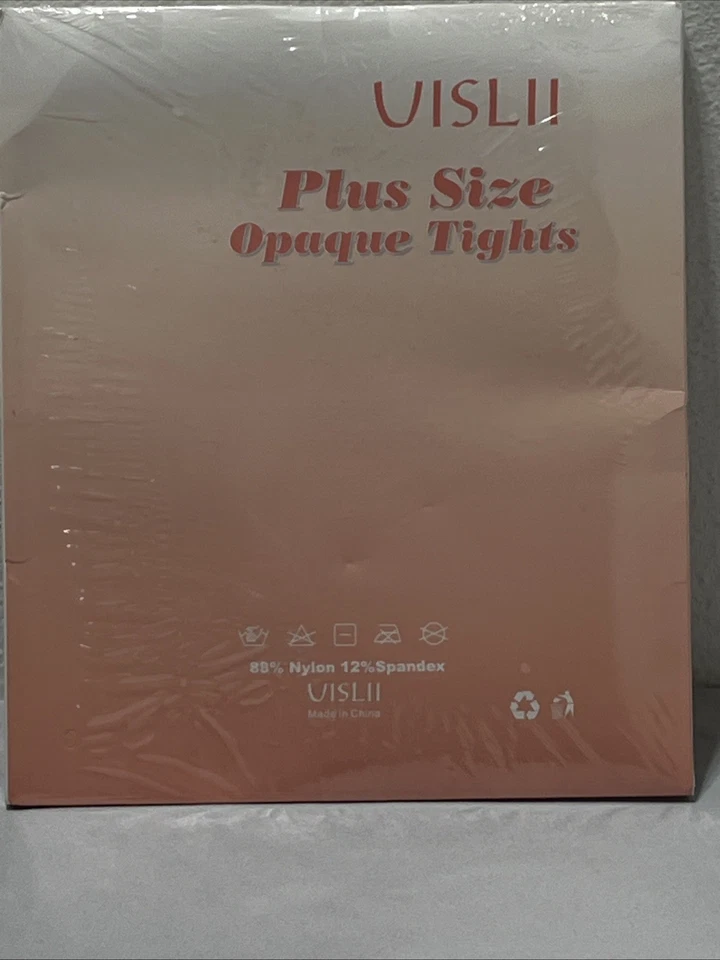 2 Pairs Women's Plus Size Fleece Lined Tights Thermal Opaque Warm Tights Vislii - Image 2 of 4