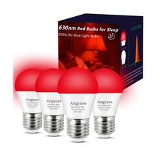 630nm Red Sleep Bulb Dimmable, 100 Blue Light Blocking, Promotes Melatonin P...