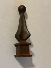Vintage Cast Iron Finial Fence Topper 4-Sided Architectural Salvage 4 1/2"