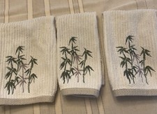 NAND Towels Set Of 3. Bamboo Design 100 Cotton. 10  X 15  . Reinforced Construct.