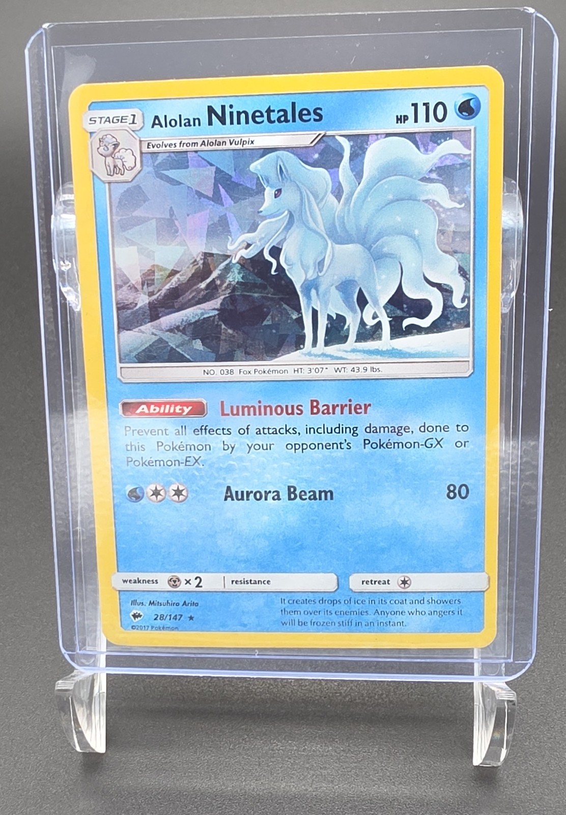 Alolan Ninetales - (Cracked Ice Holo) 028/147 Deck Exclusives Holo