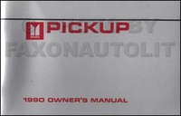 1990 Isuzu Pickup Truck Bedienungsanleitung - Kanadischer Benutzeranleitungsbuch