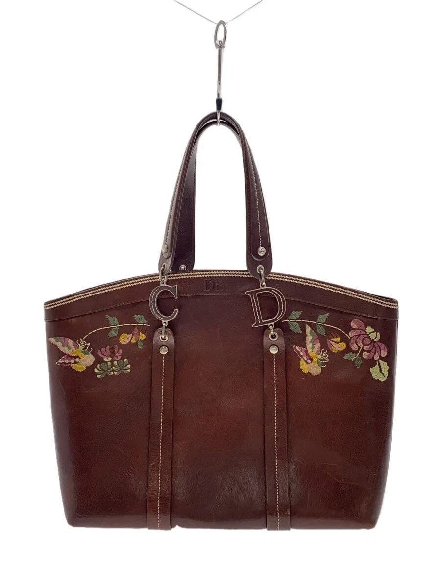 Sac fourre tout Christian Dior cuir marron 15 BO 0055 Occasion