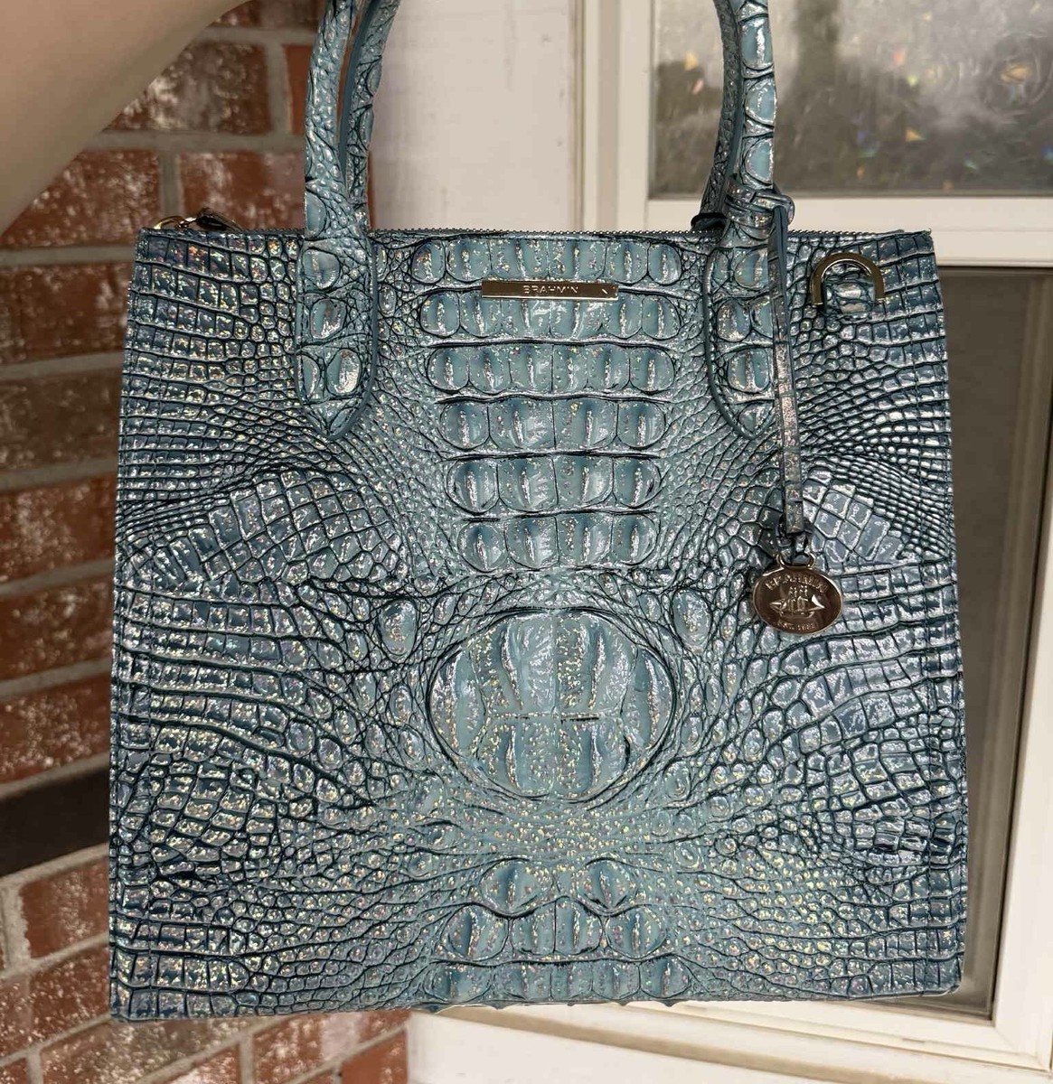 Brahmin Arctic Blue Caroline Melbourne Satchel Handbag NWT | eBay