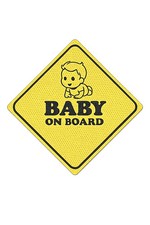 2 x Baby on Board Car Stickers &ndash; Safety Signs for Vehicle Windows Peel & Stick