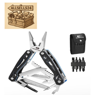Edelstahl Multitool | 22-in-1 Faltbar | 4 Bits & Messer