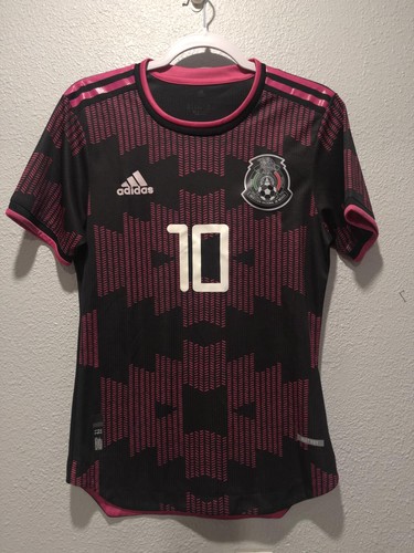 Mexico National Team Fabian #10 Soccer Jersey Black and Pink